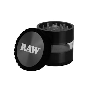 Raw - 4-Piece Clear View Grinder (Black)