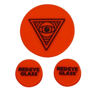 Red Eye Glass - Silicone Water Pipe Cleaning Caps (Red)