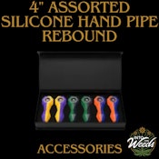4" Silicone Hand Pipe - Assorted Colors (Rebound)