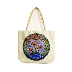West Coast Gifts - Mushrooms Techno Mushroom Tote Bag