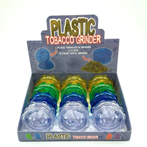 Onewholesale - 54mm Plastic Grinder Assorted Color Box