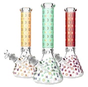 Designer Floral Diamond Water Pipe - 14"/14mm F