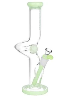 Humble and Fume - Pulsar Kinked Marble Straight Tube Glass Water Pipe Main Image