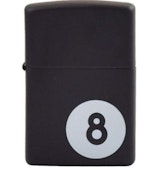 Zippo Lighter Black Matte 8 Ball Design
