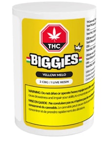 BIGGIES - YELLOW MELO 2:1 CBG:LIVE RESIN GUMMIES - 24