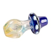 RED EYE - 3.25" Stand Up Mushroom Hand Pipe Blue