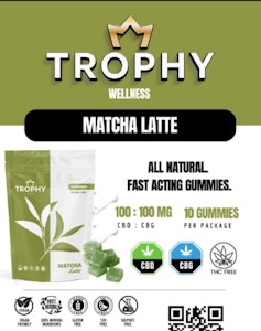 TROPHY - Matcha Latte 1:1 CBG:CBD 10 x 4g Soft Chews by TROPHY