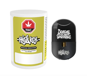 High Key - Banana Smoothie Live Resin Liquid Diamond AIO 1g Disposable Vape Pen - High Key