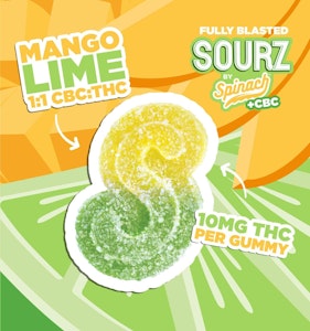 Spinach - SOURZ by Spinach - Fully Blasted Mango Lime CBC 1:1 - 1x10mg