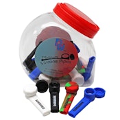 Silicone Pipe Dabware Platinum Short w/Glass Bowl
