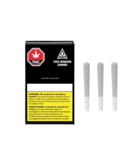 Coast Mountain Cannabis - BC Organic Peanut Butter Souffle 3 x 0.5g Pre-Rolls Coast Mountain