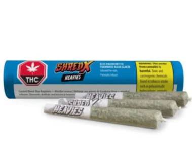 SHRED X - Blue Razzberry Ice Heavies 3 x 0.5g Infused Pre-Rolls Shred X