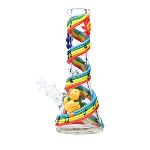 Arsenal - 13" 3D Wrap Rainbow Beaker Bong - Nice Glass