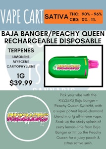 Rizzlers - RIZZLERS - BAJA BANGER + PEACHY QUEEN DIAMOND BLEND DISPO