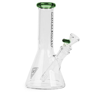 Red Eye Glass  - 8" Beaker Tube - Green