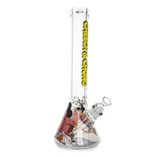 Cheech & Chong 15" 7mm Thick Bloat On Beaker Base Water Pipe