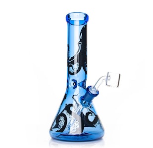 Red Eye Glass - Red Eye Glass 8.5" Sapphire Blue Octopus Beaker Dab Rig