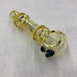 Red Eye Glass  - 3.5" GREEN THREE DOT HAND PIPE