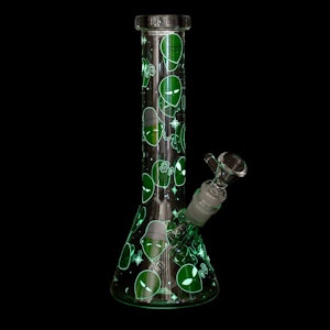 RED EYE GLASS - Red Eye - 10" Alien Glow in The Dark Glass Bong