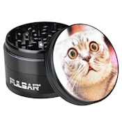 4 PIECE GRINDER - DESIGN SERIES - 2.5" - STONED CAT