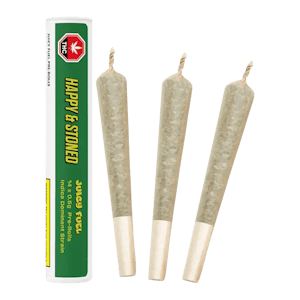 HAPPY & STONED - HAPPY & STONED Juicy Fuel Pre-Rolls (Indica) 3 x .5g
