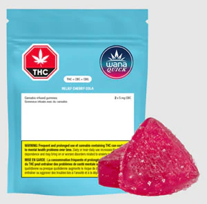 WANA - Quick Relief Cherry Cola 1:1:1: THC:CBC:CBG Soft Chews (Hybrid) 2pcs Main Image