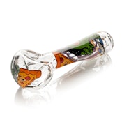4.5" Space Pizza Hand Pipe (Red Eye Glass)