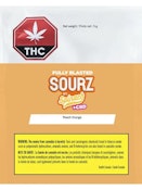 Sourz Fully Blasted Peach Orange 1:1 CBD/THC Gummies