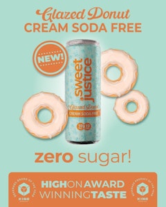 Sweet Justice - Glazed Donut Cream Soda Free + CBG 355ml Beverage by Sweet Justice