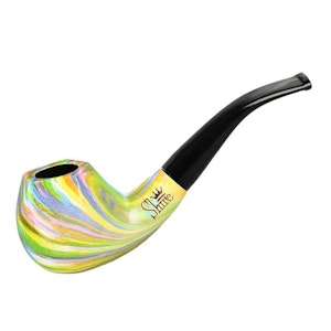 Humble & Fume - ACC - Pulsar - Bent Brandy Rainbow Tobacco Pipe