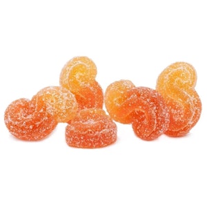Spinach SOURZ - Spinach Sourz - Peach Orange 1:1 CBD Gummies - 5pc