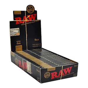 RAW - RAW BLACK 1 1/4 ROLLING PAPERS | 50 Sheets