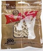 Raw Slim Natural Undefined Cotton Filter Tips 200 Filters Per Bag