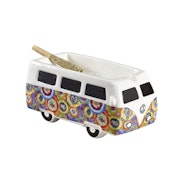 Vintage Colorful Flower Burst Bus Ashtray