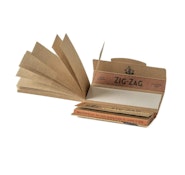 Zig Zag 1 1/4 Unbleached Rolling Papers & Tips Combo - 50/PK
