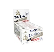 Zig Zag White 1 1/4 Pre-rolled Cones - 6/PK