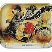 OCB Motorcycle Metal Rolling Tray - Large