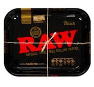 RAW Black Metal Rolling Tray | Large - RAW Black Metal Rolling Tray (Black)