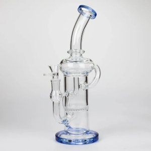 Smoking Cat Distribution Inc. - SC - 11" Glass Recycler Rig (Light Blue)