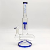 Fortune - 14" Double Inline Perc Bong (Blue)