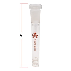 Maple Craft - Pink Psychedelic Glass Stem - 4 Inches