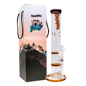 Maple Craft - Amber Ganjavibes Honeycomb Glass Bong - 14 Inches