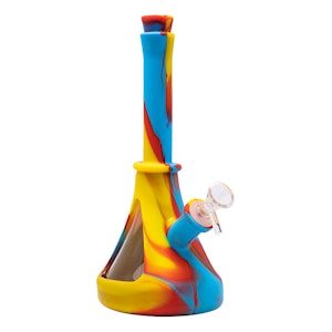 Maple Craft - Red/Green/Yellow Silicone Bong - 10 Inches