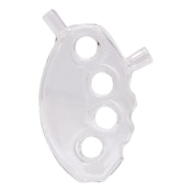 Clear Brass Knuckle Glass Pipe
