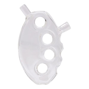 Maple Craft - Clear Brass Knuckle Glass Pipe