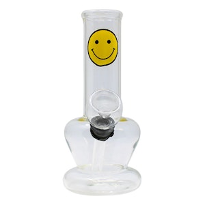 Maple Craft - Smiley Face Glass Bong - 5 Inches
