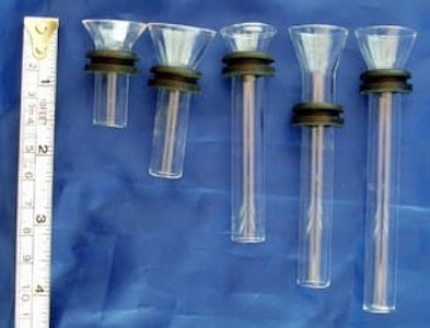 Grommet Glass - Grommet Glass Downstems/Slides - Grommet Glass Downstems/Slides- 2.5" Grommet to 14mm female ground joint