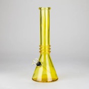 12" colored soft glass water bong - Yellow