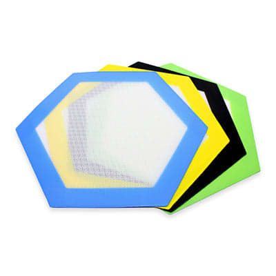 Hex - Silicone Dab Mat - 9" -  Blue