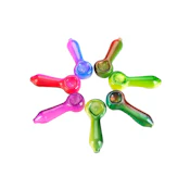 Glass 4 Inch Multicolour Pipe - Assorted Colours